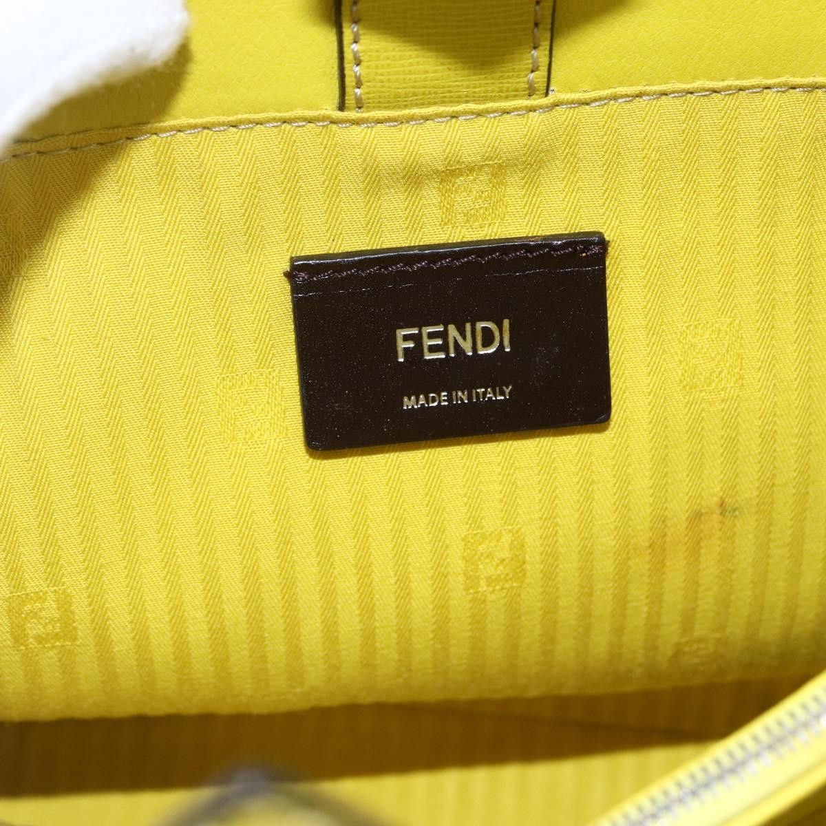 Fendi 2Jours Bag Leather, YELLOW, LEATHER, Handbag