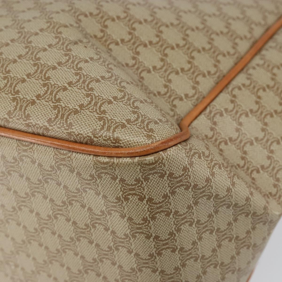 Celine Macadam Shoulder Bag PVC Leather, BEIGE, CANVAS, Shoulder bag