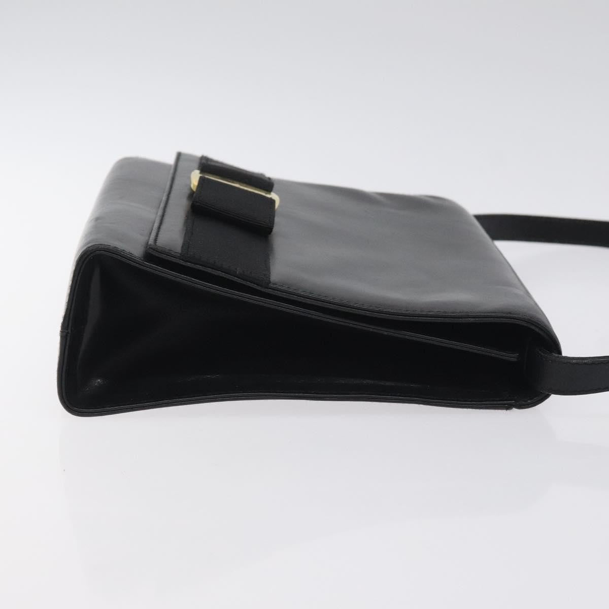 Salvatore Ferragamo Vara shoulder Bag Leather, Black, Leather, Shoulder Bag