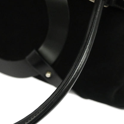 Salvatore Ferragamo Gancini handbag Suede, BLACK, SUEDE, Handbag