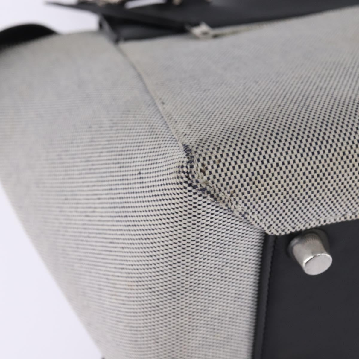 Celine Belt Bag Canvas and Leather, GRAY, CANVAS, Shoulder bag