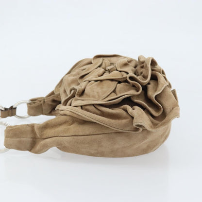 Saint Laurent Vintage Shoulder Bag Suede, BEIGE, SUEDE, Shoulder bag