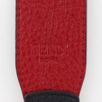 Fendi Selleria Strap You Shoulder Strap Leather, BLACK, LEATHER, Straps