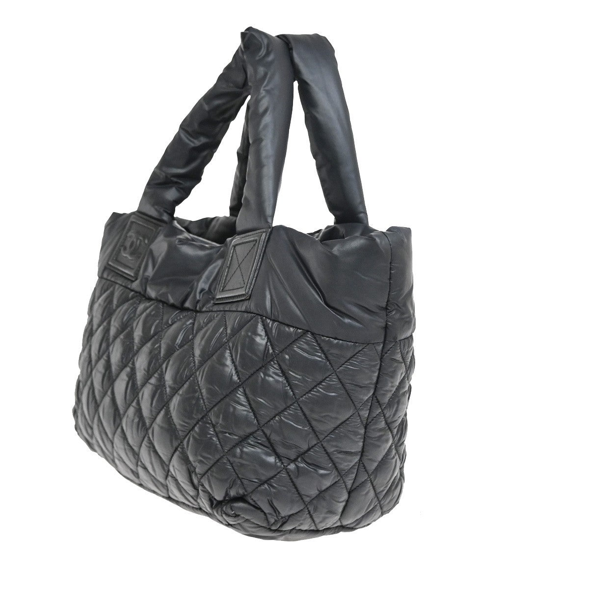 Chanel Coco Cocoon Reversible Tote Quilted Nylon, BLACK, NYLON, Tote bag