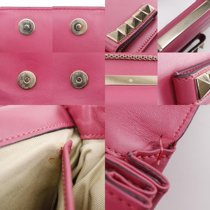 Valentino Garavani Va Va Voom Clutch Leather, PINK, LEATHER, Shoulder bag