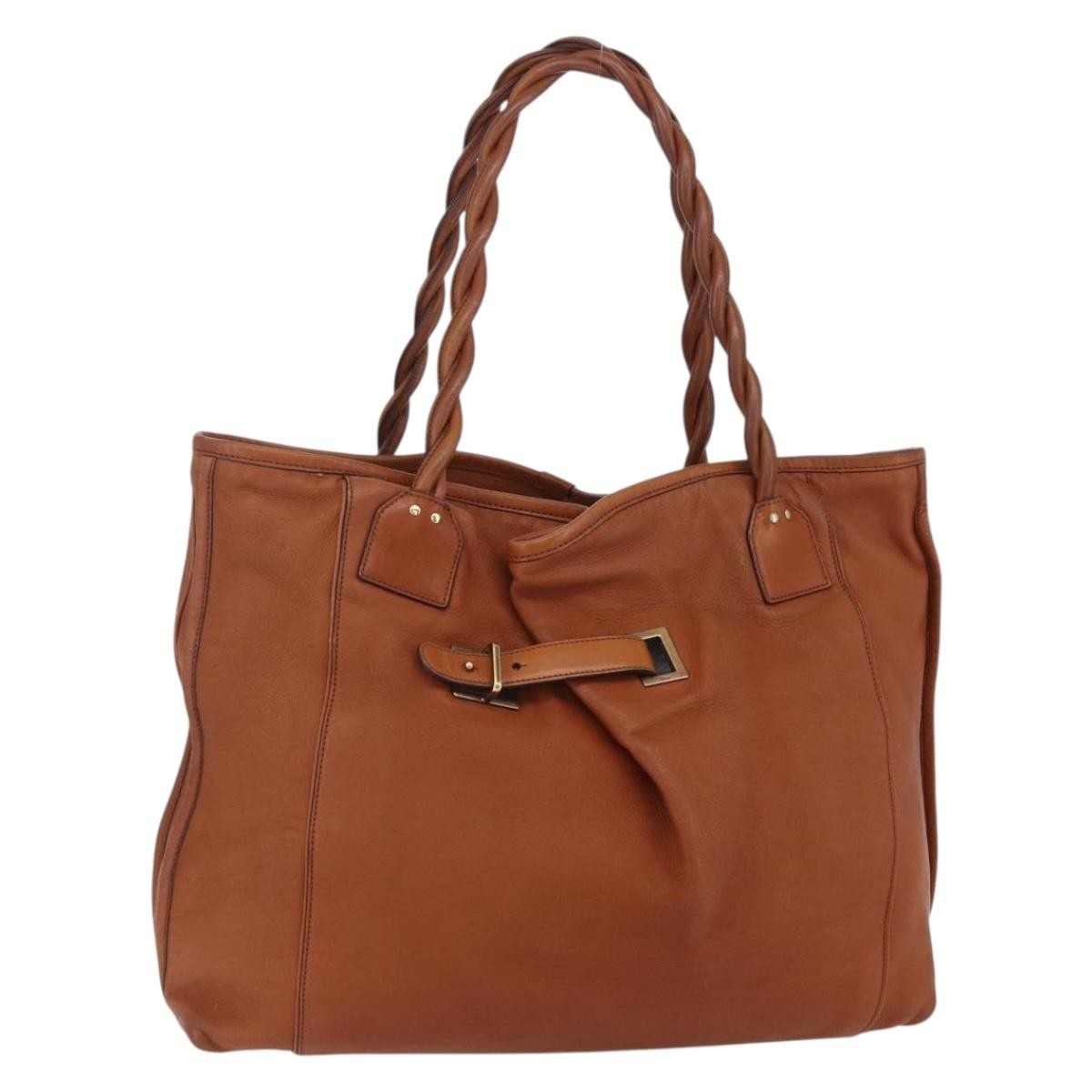 Chloe Vintage Tote bag Leather, BROWN, LEATHER, Tote bag
