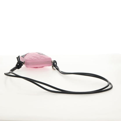 Chanel Cambon Zip Pouch Quilted Leather, PINK, LEATHER, Clutche & pouche