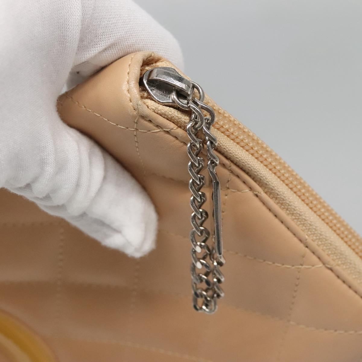 Chanel Cambon Zip Around Organizer Wallet Quilted Lambskin, ORANGE, LEATHER, Wallets