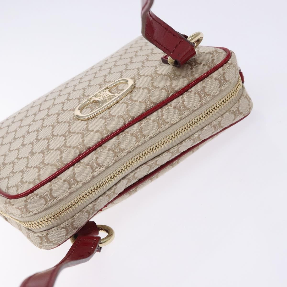 Celine Vintage Macadam Shoulder Bag Canvas, BEIGE, CANVAS, Shoulder bag