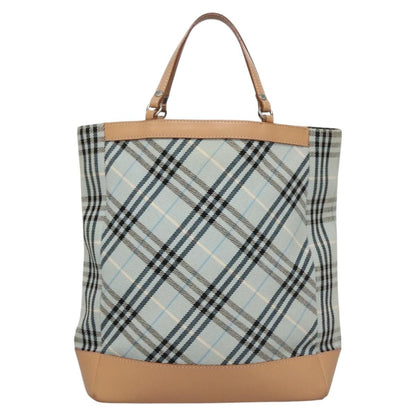 Burberry Nova Check Tote canvas check pattern, BLUE, CANVAS, Tote bag