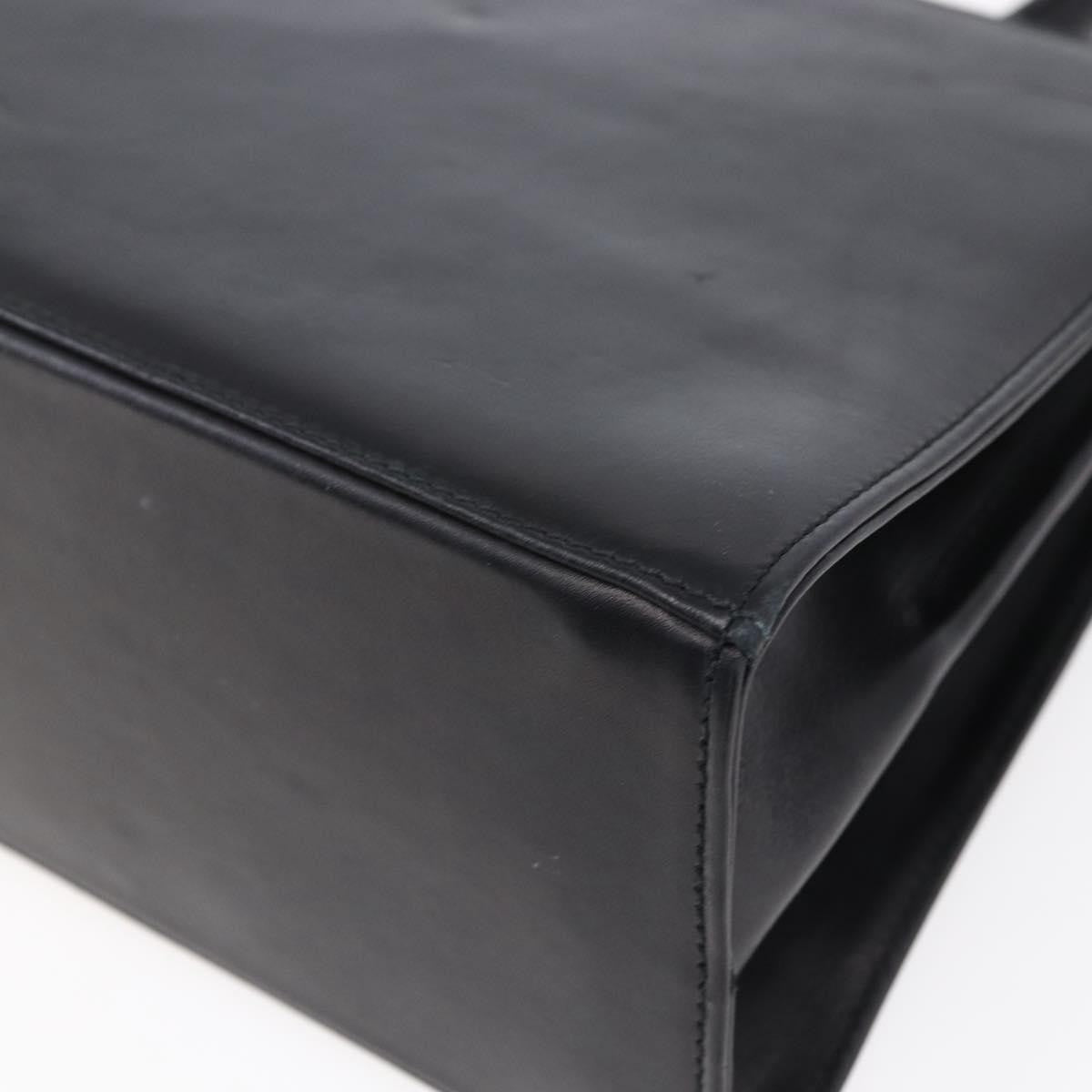 Salvatore Ferragamo Gancini handbag Leather, BLACK, LEATHER, Handbag