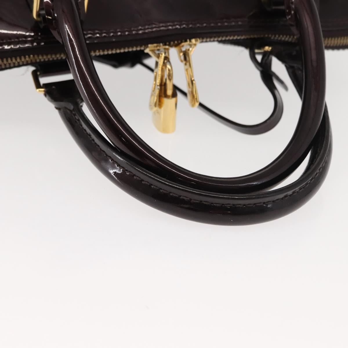 Louis Vuitton Alma Handbag Monogram Vernis, PURPLE, PATENT_LEATHER, Handbag