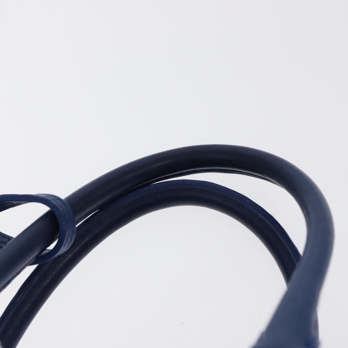 Saint Laurent Monogram Cabas Leather, BLUE, LEATHER, Handbag