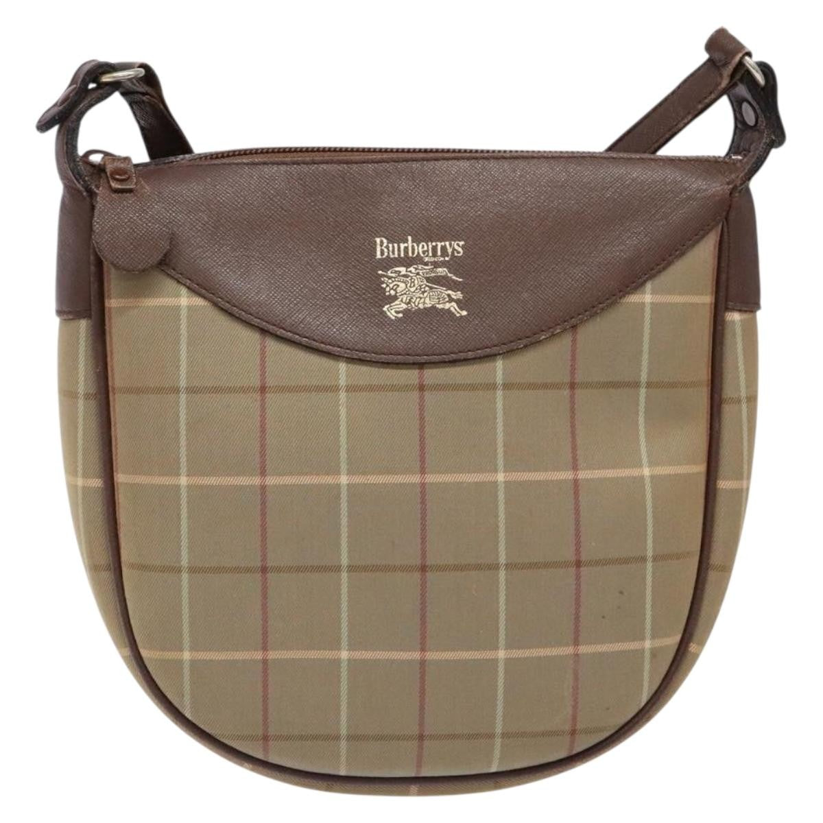 Burberry Nova check Shoulder bag Canvas, BEIGE, CANVAS, Shoulder bag