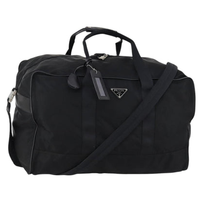 Prada Boston Bag Tessuto, BLACK, NYLON, Handbag