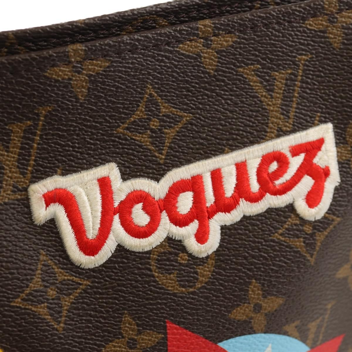 Louis Vuitton Toiletry Pouch Limited Edition Patches Monogram Canvas, BROWN, CANVAS, Clutche & pouche