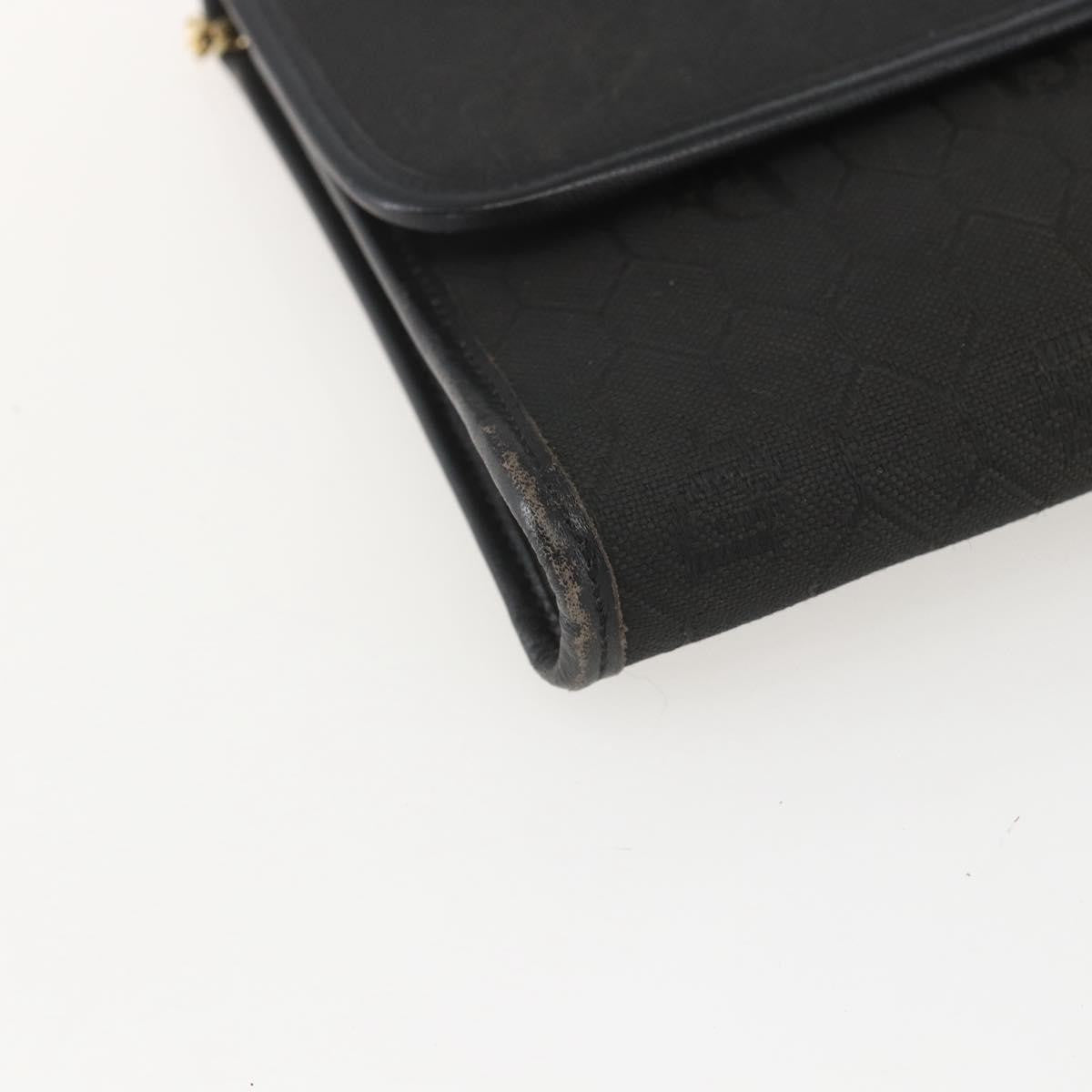 Christian Dior Vintage Honeycomb chain Canvas, BLACK, CANVAS, Clutche & pouche