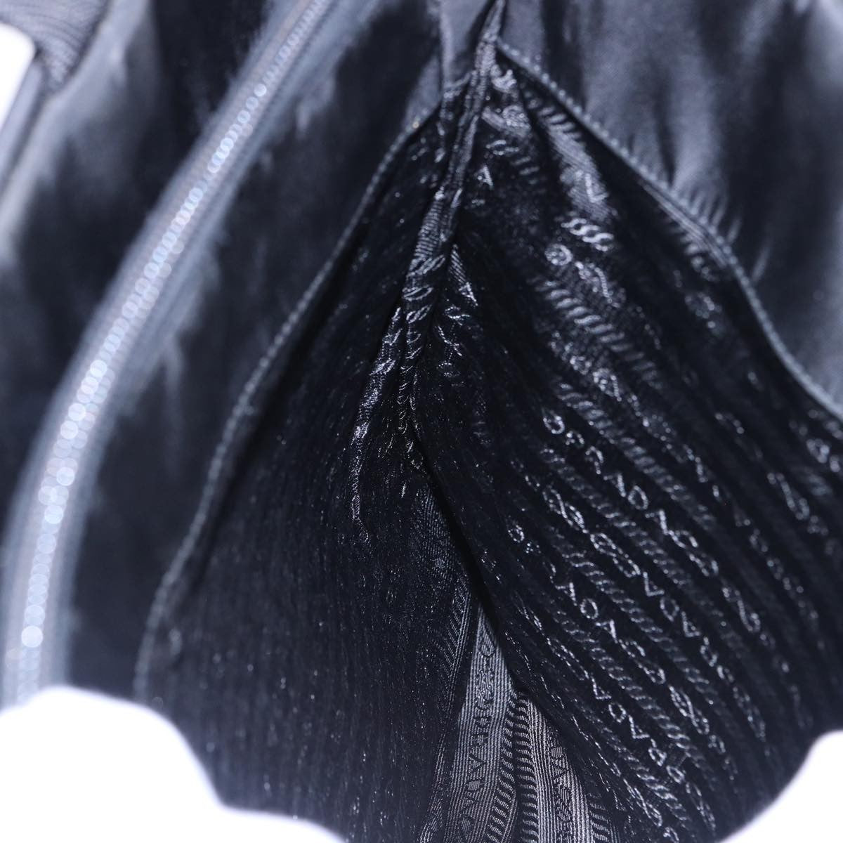 Prada Bowling Shoulder Bag Tessuto, BLACK, NYLON, Shoulder bag