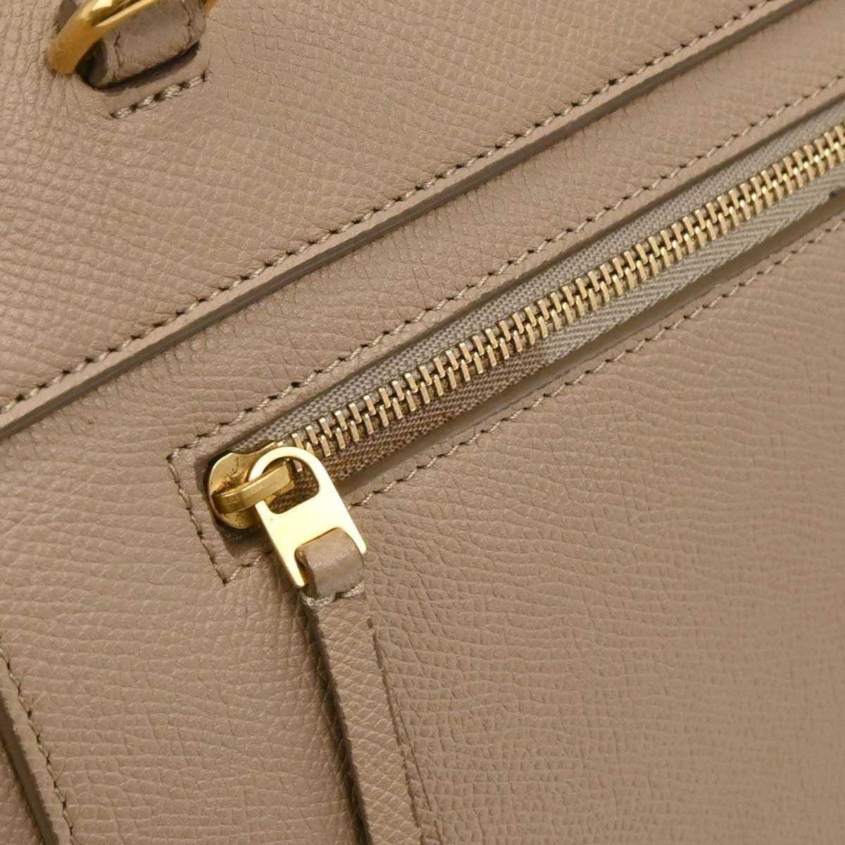 Celine Belt Bag Calfskin, BEIGE, LEATHER, Handbag