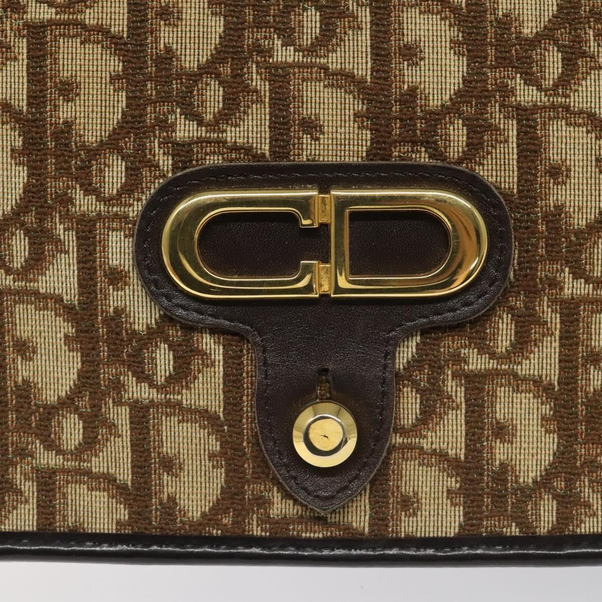 Christian Dior Vintage CD trotter Shoulder bag Canvas, BROWN, CANVAS, Shoulder bag