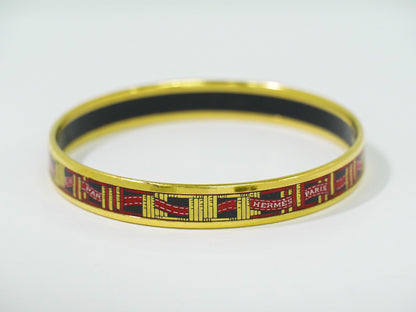 Hermes Enamel Bracelet Metal and enamel, GOLD, GOLD_PLATED, Bracelet