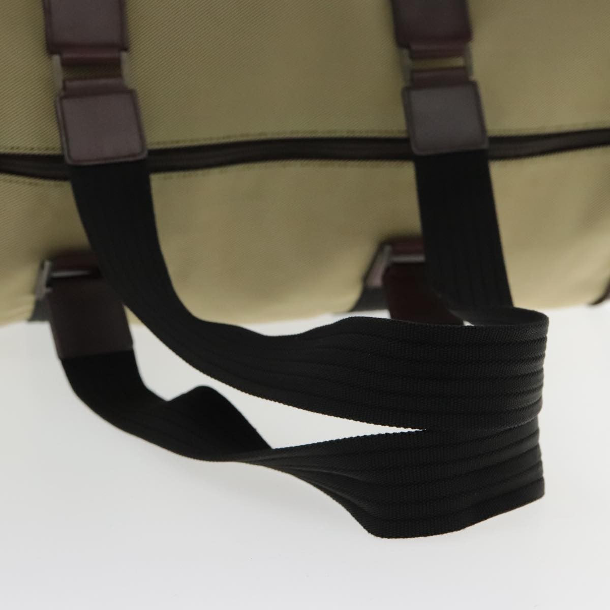 Salvatore Ferragamo Boston Bag Leather, BEIGE, CANVAS, Travel bag