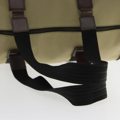 Salvatore Ferragamo Boston Bag Leather, BEIGE, CANVAS, Travel bag