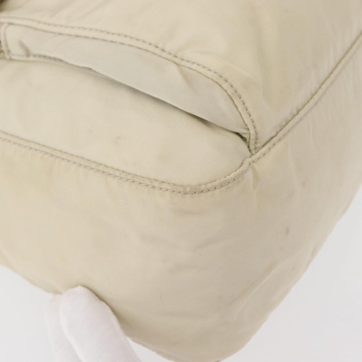 Prada Buckle Messenger Bag Tessuto, BEIGE, NYLON, Shoulder bag