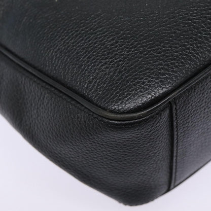 Celine Shoulder Bag Leather, BLACK, LEATHER, Shoulder bag