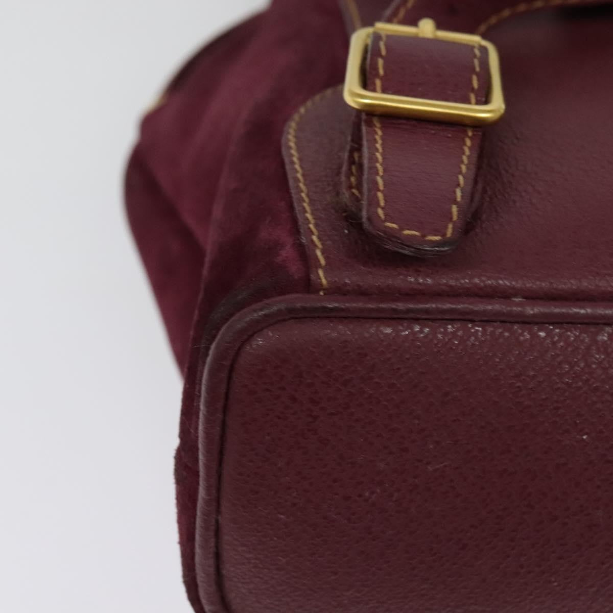 Gucci Vintage Bamboo Backpack Suede, PURPLE, SUEDE, Backpack