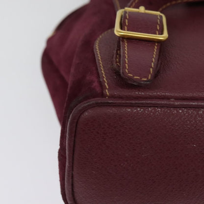 Gucci Vintage Bamboo Backpack Suede, PURPLE, SUEDE, Backpack