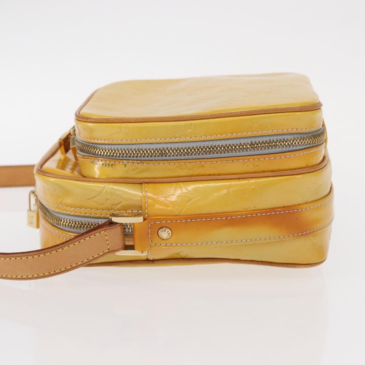 Louis Vuitton Wooster Handbag Monogram Vernis, YELLOW, PATENT_LEATHER, Shoulder bag