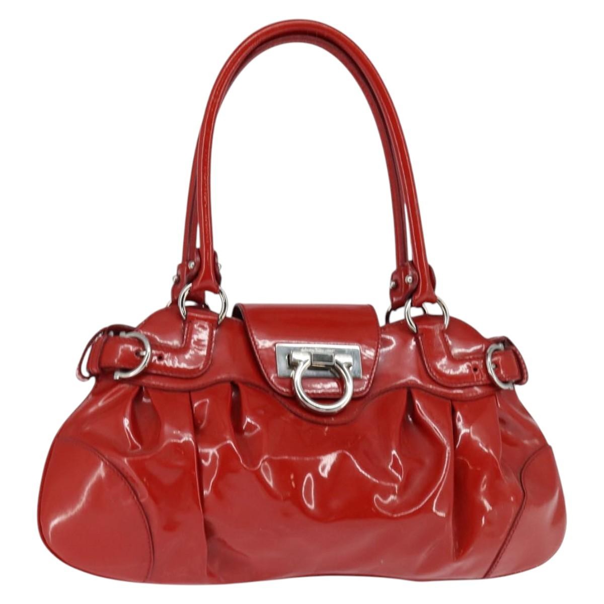 Salvatore Ferragamo Marisa Crossbody Patent leather, RED, PATENT_LEATHER, Handbag