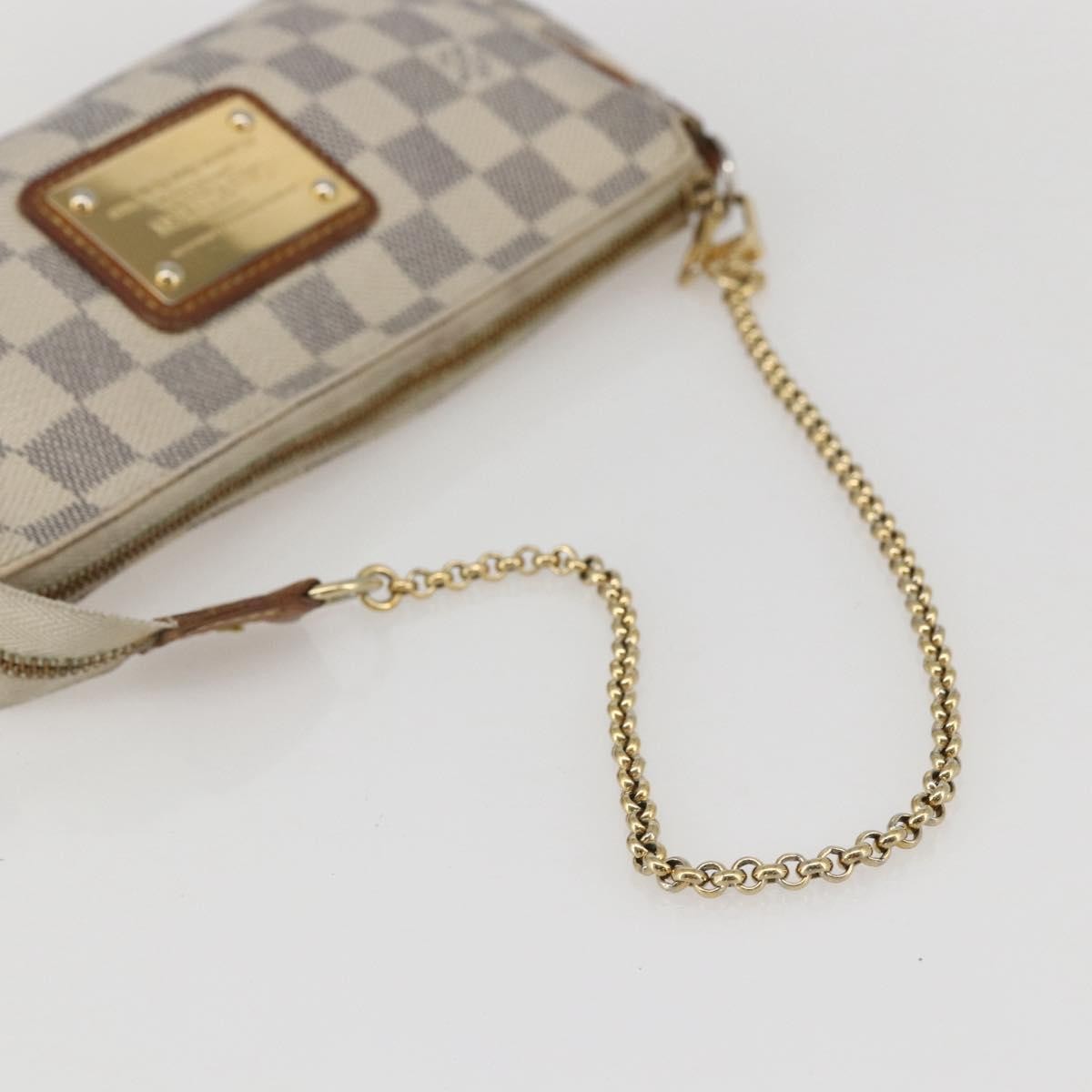 Louis Vuitton Eva Handbag Damier, WHITE, CANVAS, Shoulder bag
