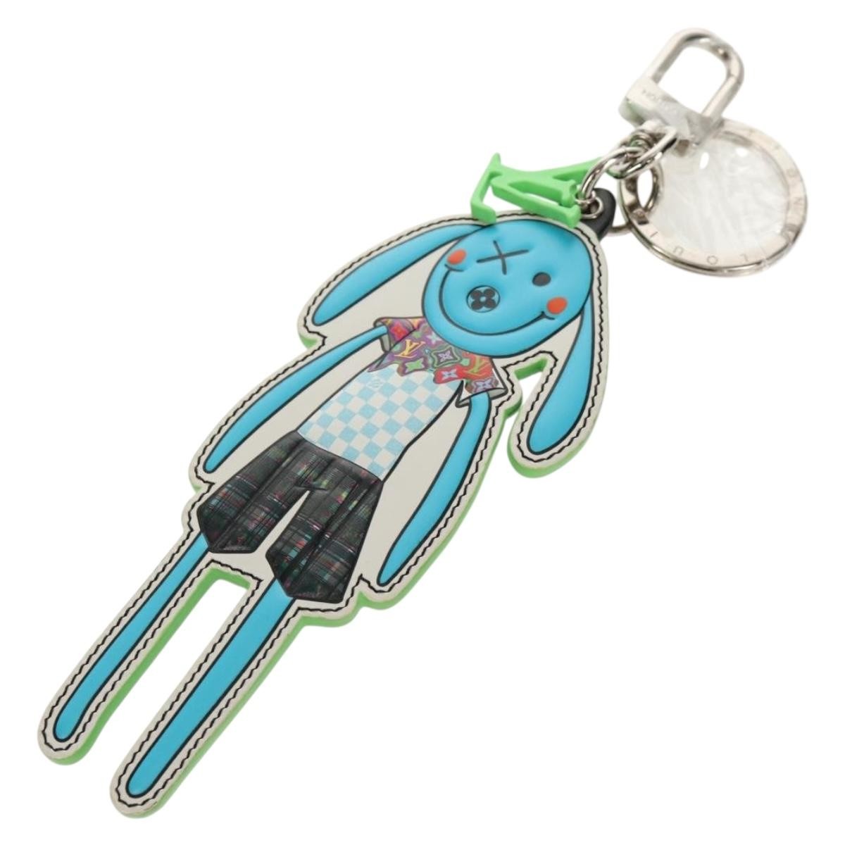 Louis Vuitton Rabbit Bag Charm Epi Leather and Fur, BLUE, LEATHER, Charms and Keychains