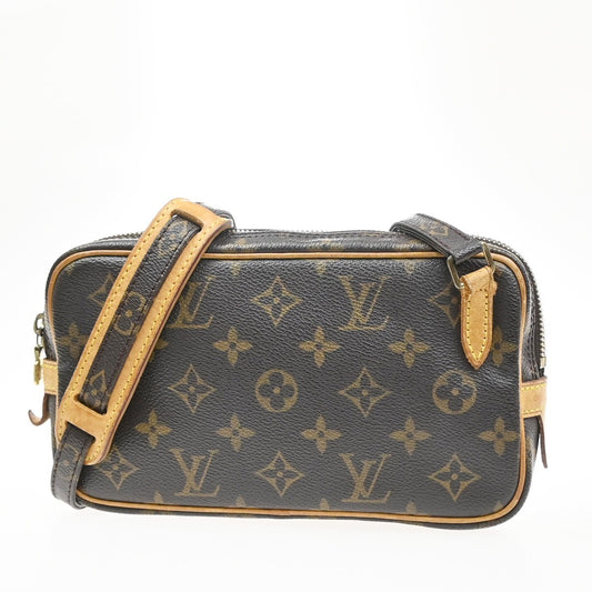 Louis Vuitton Pochette Marly Bandouliere Bag Monogram Canvas, Brown, Leather, Shoulder Bag