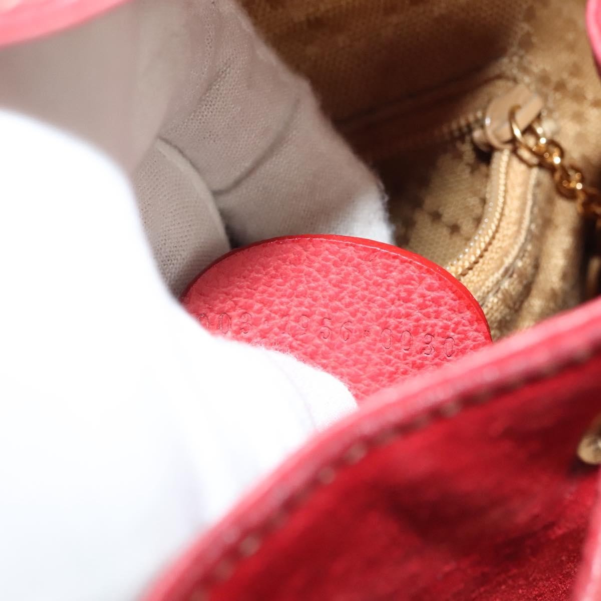 Gucci Vintage Bamboo Backpack Suede, RED, SUEDE, Backpack