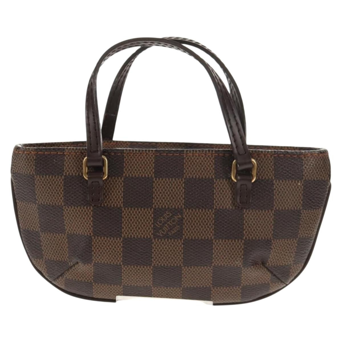 Louis Vuitton Manosque Pochette Damier, BROWN, CANVAS, Clutche & pouche