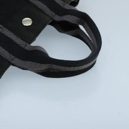 Hermes Fourre Tout Tote Canvas, BLACK, CANVAS, Tote bag