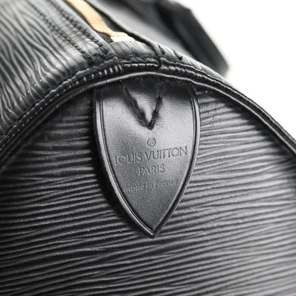 Louis Vuitton Speedy Handbag Epi Leather, BLACK, LEATHER, Handbag