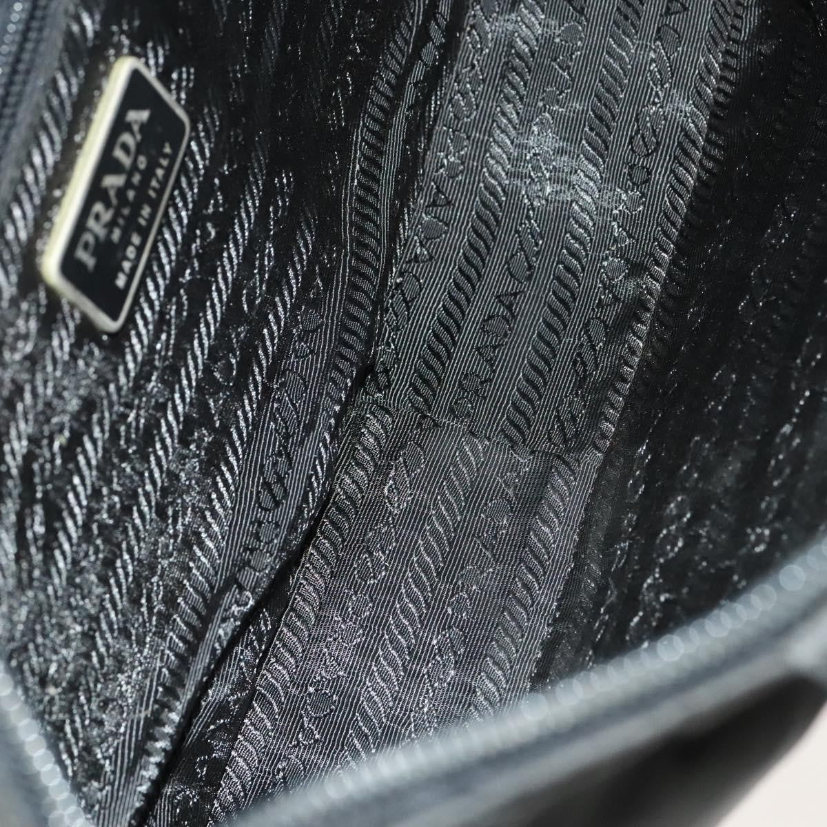 Prada Vintage Zip Handbag Tessuto, BLACK, NYLON, Handbag