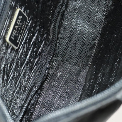 Prada Vintage Zip Handbag Tessuto, BLACK, NYLON, Handbag
