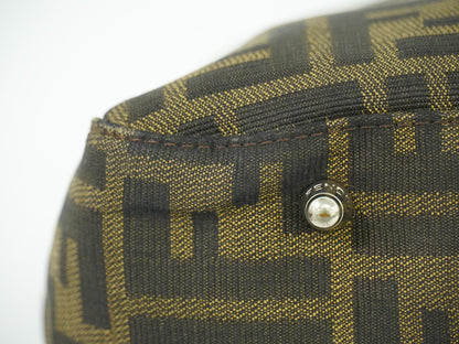 Fendi Zucca Tote bag FF motif, BROWN, CANVAS, Handbag