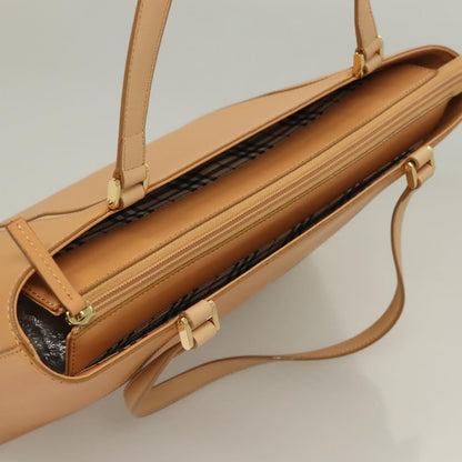 Burberry Handle Tote Leather, BEIGE, LEATHER, Tote bag