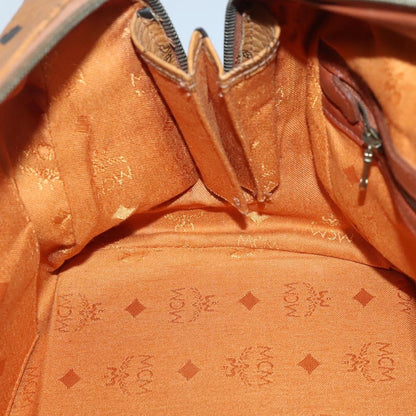MCM Visetos Handbag Canvas and Leather, BROWN, PVC, Handbag