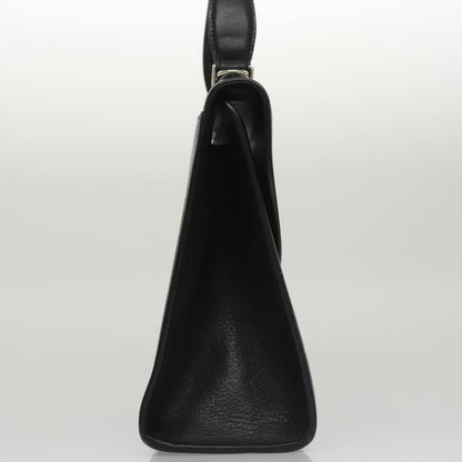 Burberry Vintage Handbag Leather, BLACK, LEATHER, Handbag