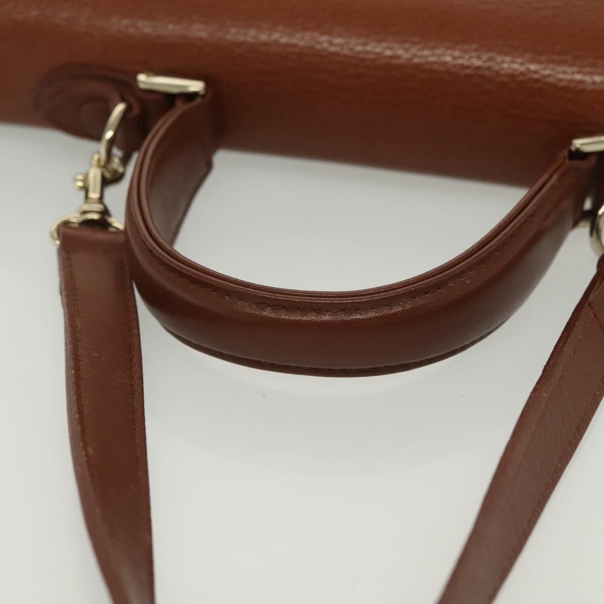 Burberry Vintage Handbag Leather, BROWN, LEATHER, Handbag