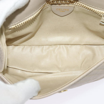 Celine Shoulder Bag Leather, BEIGE, LEATHER, Shoulder bag