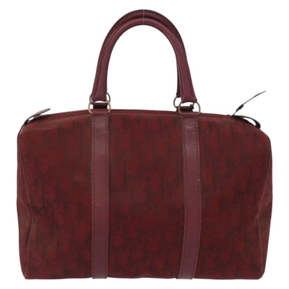 Christian Dior Vintage Trotter Boston Bag Diorissimo Canvas, RED, CANVAS, Handbag