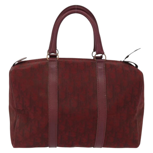 Christian Dior Vintage Trotter Boston Bag Diorissimo Canvas, RED, CANVAS, Handbag